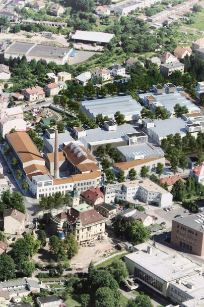 The design and the zoning plan of revitalization of Perla 01, the brownfield in Ústí nad Orlicí competes for the title of the 2019 Urban Project