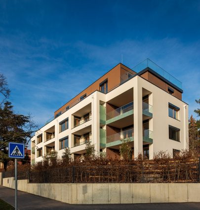 Červený dvůr Residence in Malešice, Prague, designed by our studio has been completed