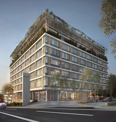 Radikální přestavba pokleslé administrativní budovy na moderní hotel