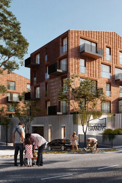 Náš tým pod vedením Alexandra Vernera navrhl čtveřici bytových domů s kvalitním veřejným prostorem