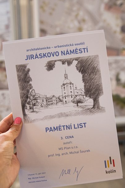 III. místo v architektonicko-urbanistické soutěži nám přinesl návrh revitalizace Jiráskova náměstí v Kolíně