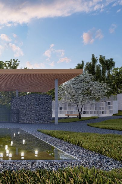 Na konferenci Stavebního fóra jsme ve virtuální realitě představili náš návrh městského hřbitova v Černošicích