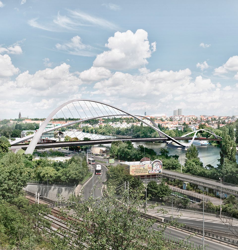 We have participated in the architectural competition for the design of Dvorecký Bridge