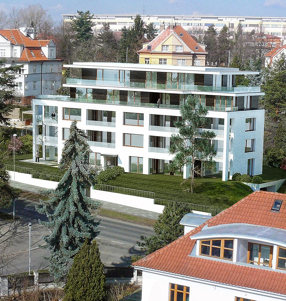 Photoreport: façades are being finalised with front gardens at the Červený Dvůr residence