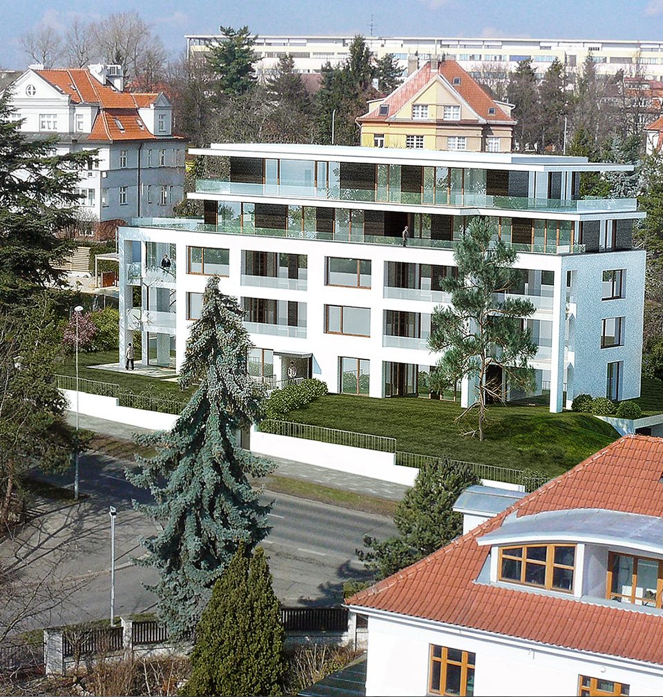 Červený dvůr Residence in Malešice, Prague designed by our studio has almost been completed