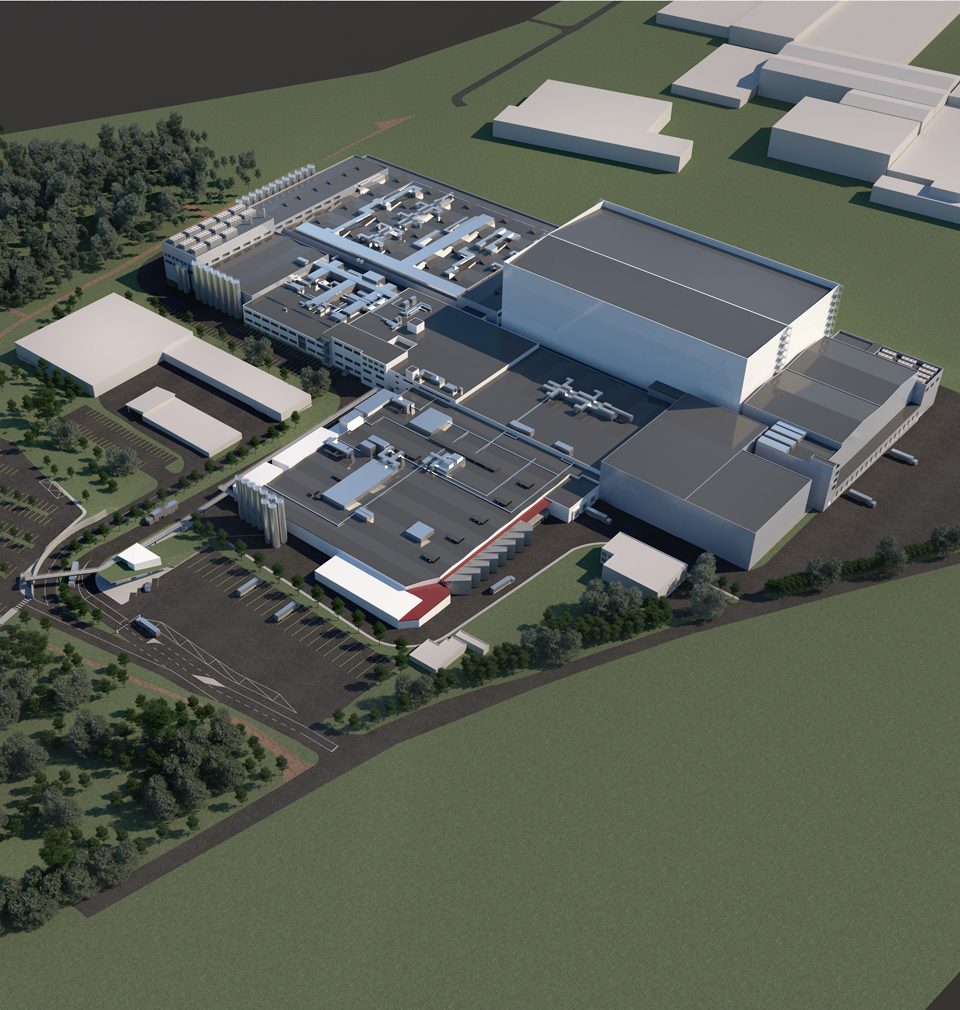 Výstavba námi navrženého rozšíření výrobního a distribučního areálu společnosti La Lorraine v Kladně pokračuje podle plánu