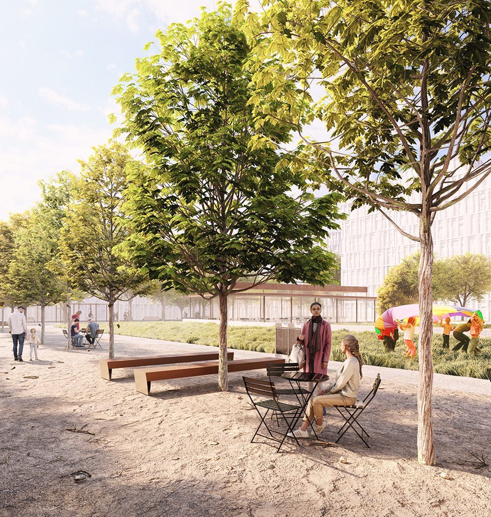 Deník E15: Climbing wall, cycle path, summer theater. This will be the public space of Nový Smíchov