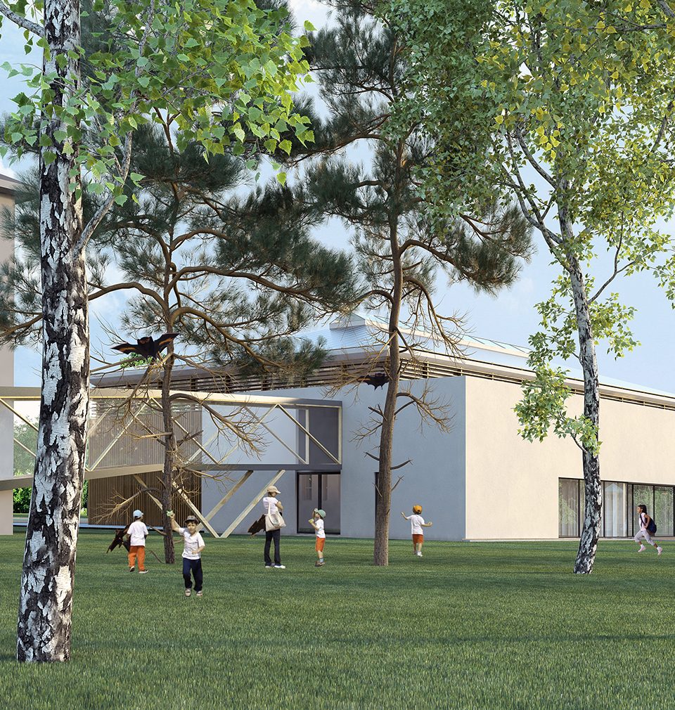 Rozšířili jsme areál základní a mateřské školy obce Žabeň vybudováním sportovního zázemí