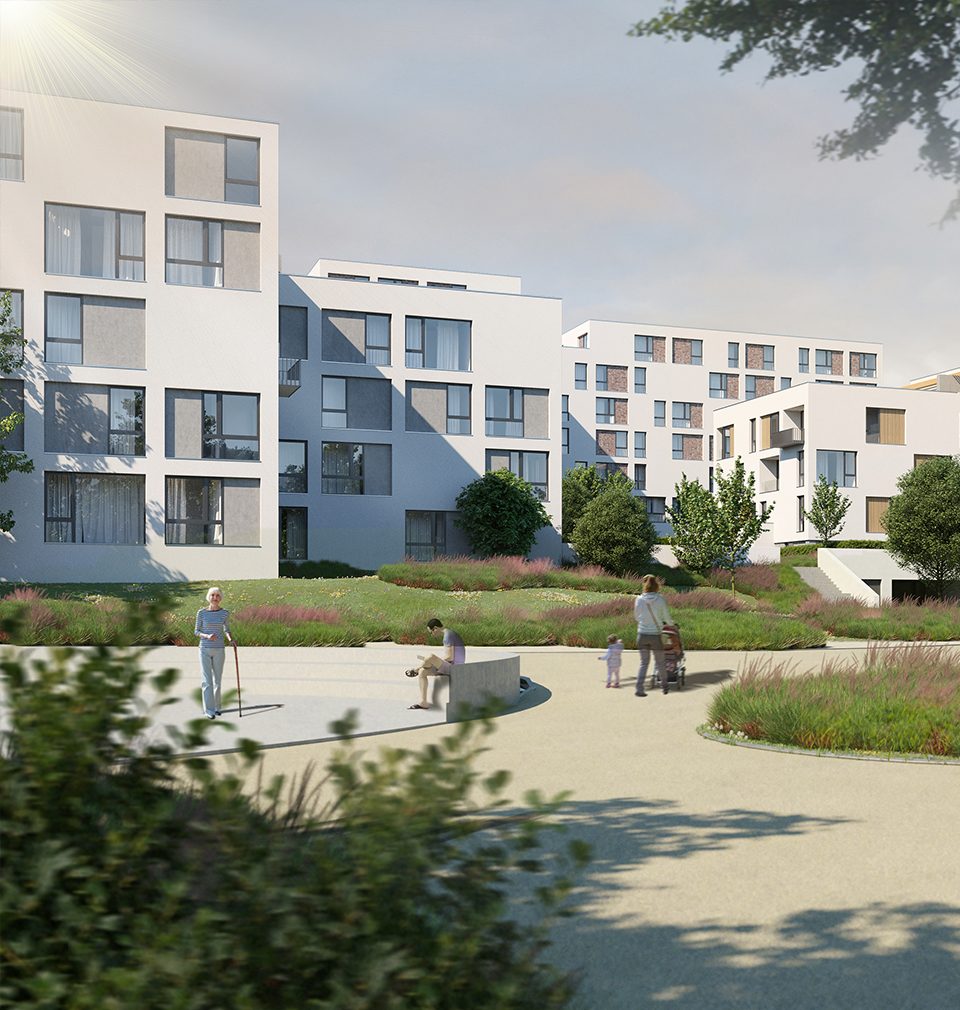 Park Rokytka is our design of a new residential location in Prague