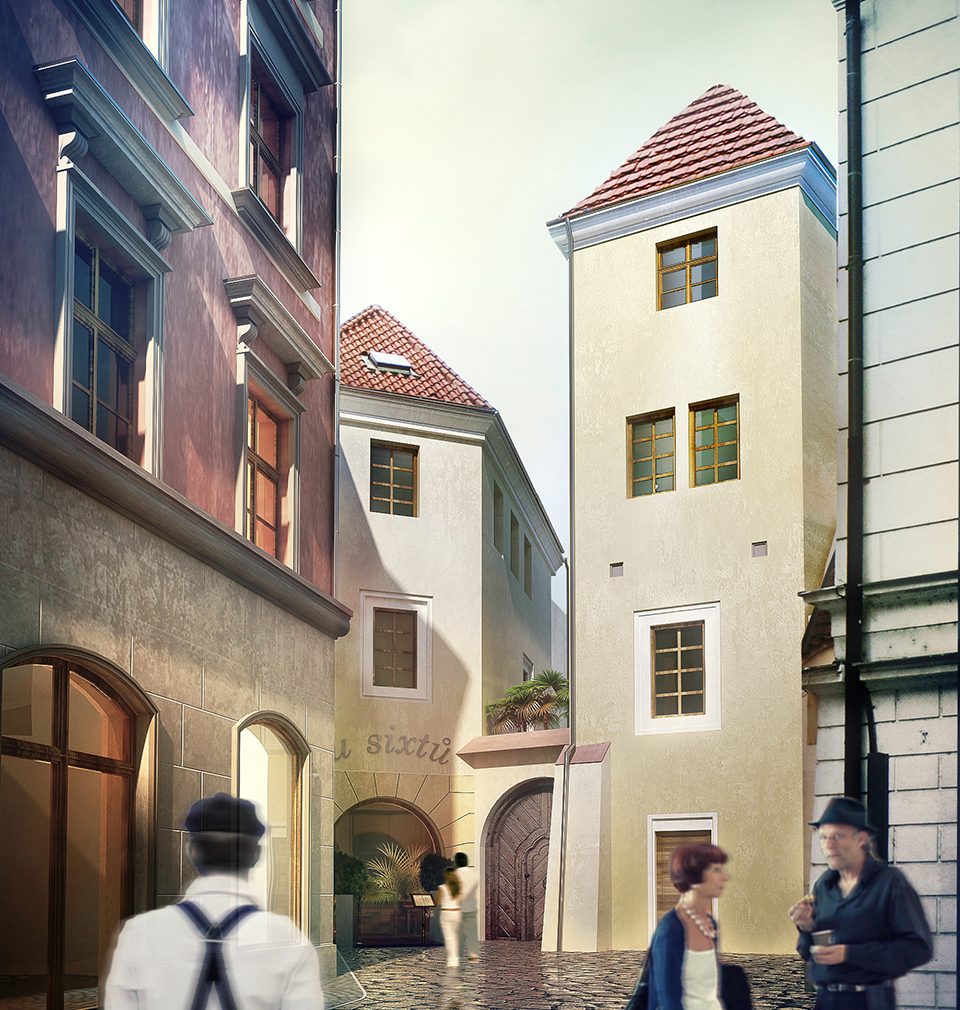 The construction of the U Sixtů hotel as designed by our studio is coming alive at Staroměstské náměstí in Prague after decades