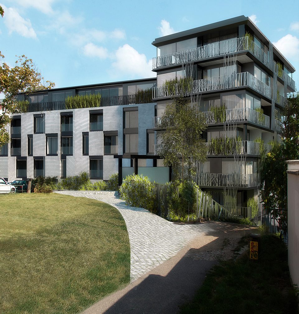 Připomeňte si s námi náš návrh bytového domu Nová Landhauska
