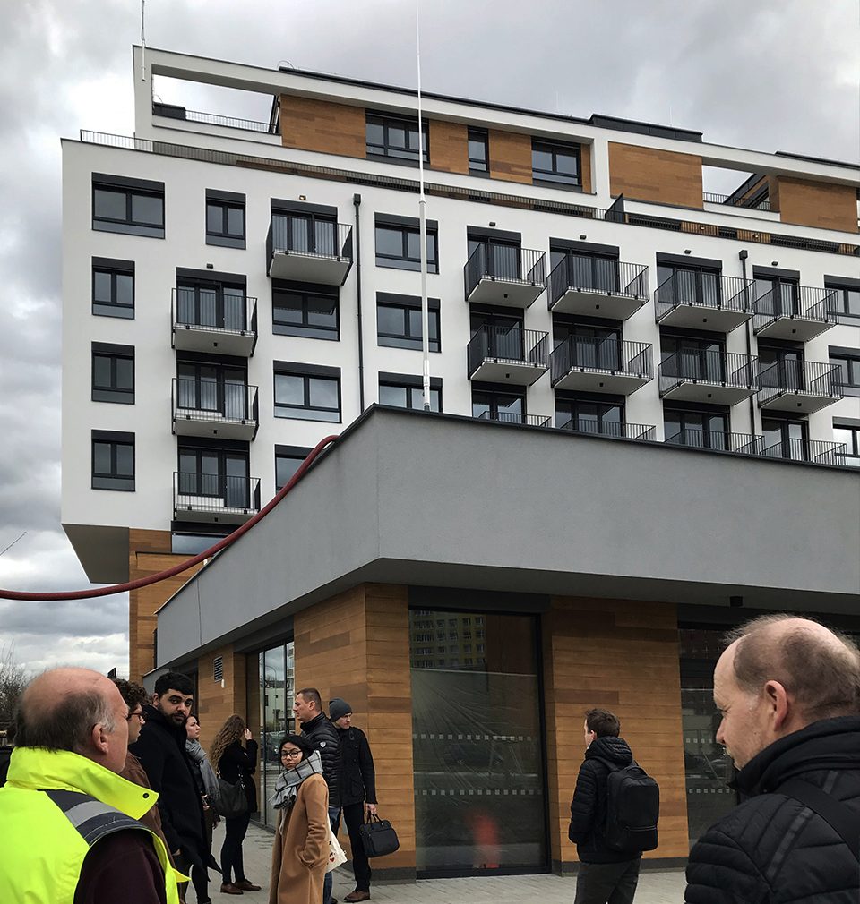 We visited the new apartment building - Zelená Libuš - constructed in accordance with our design and certified for occupation