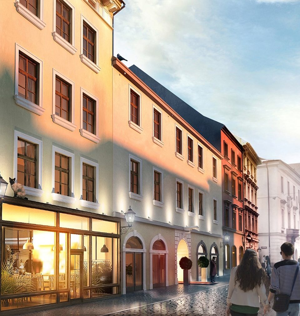 Our design for exclusive Prague Hotel in Old Town Square takes shape