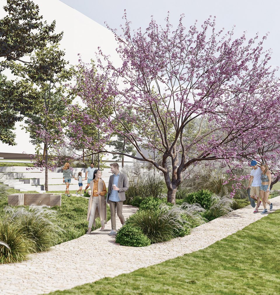 We designed a new park by the river in Prague's Holešovice