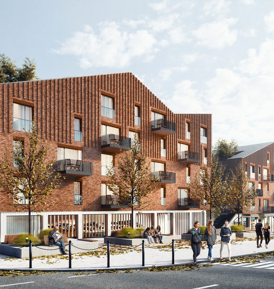 Our team led by Alexander Verner designed four apartment buildings with quality public space