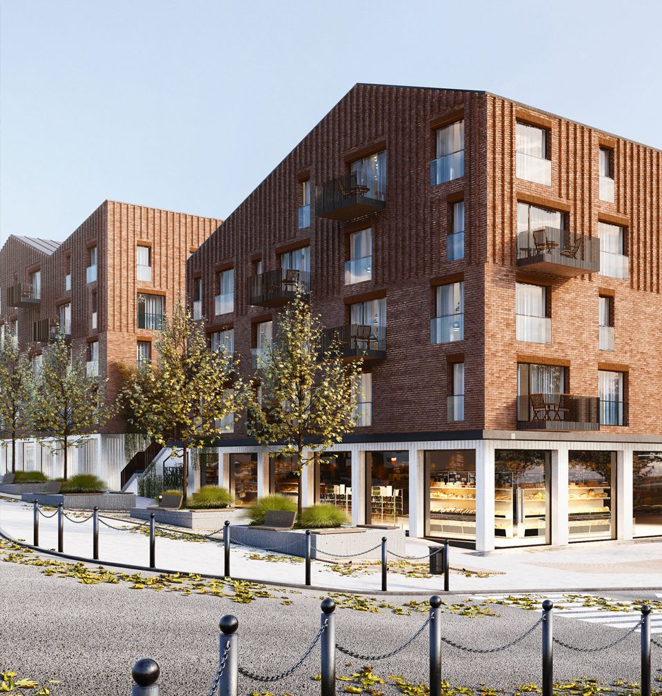 Our team led by Alexander Verner designed four apartment buildings with quality public space