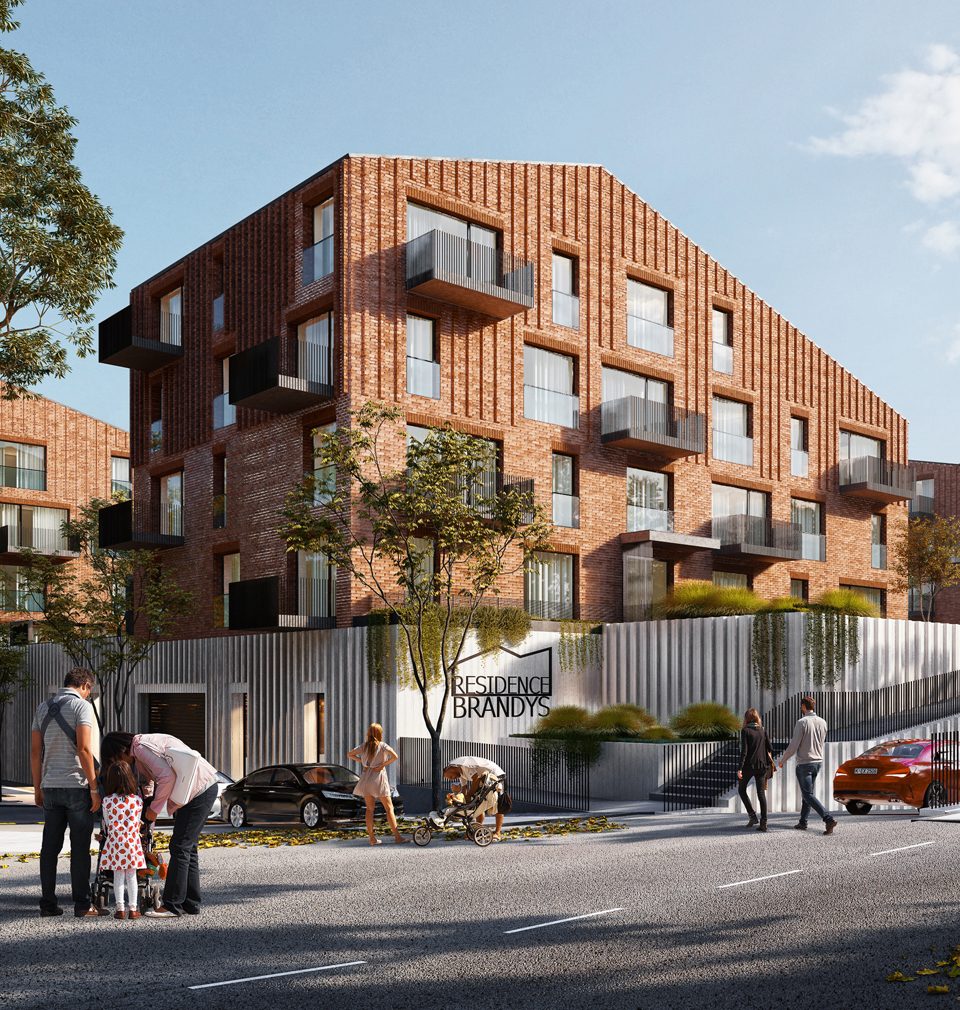 Náš tým pod vedením Alexandra Vernera navrhl čtveřici bytových domů s kvalitním veřejným prostorem