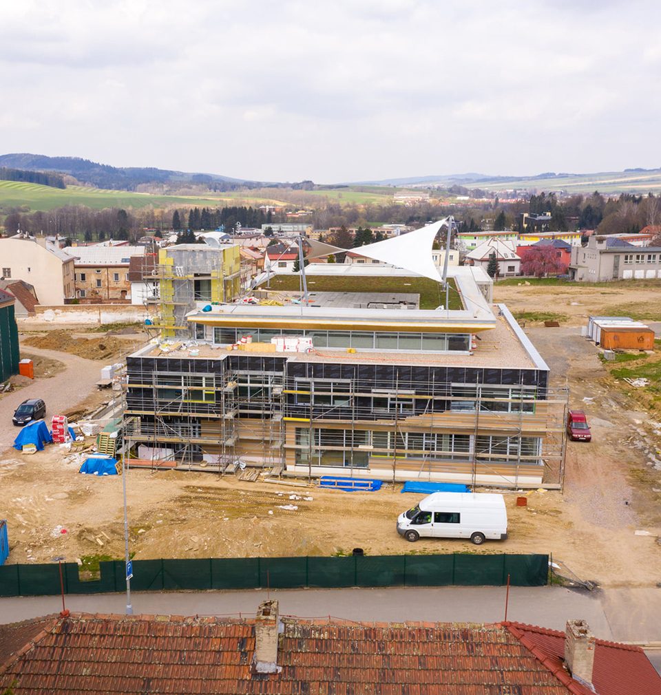 The Perla 01 industrial brownfield site in Ústí nad Orlicí is transforming into a quality public space