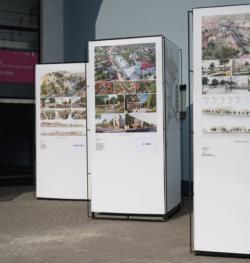 We invite you to an exhibition of award-winning proposals for the revitalization of Charles IV Square in Brno-Líšeň