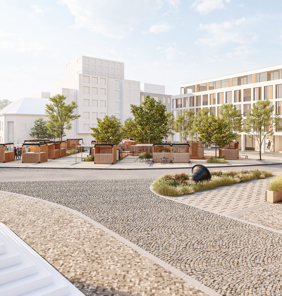 Our competition entry for the regeneration of Kolín’s Jirásek Square wins third place